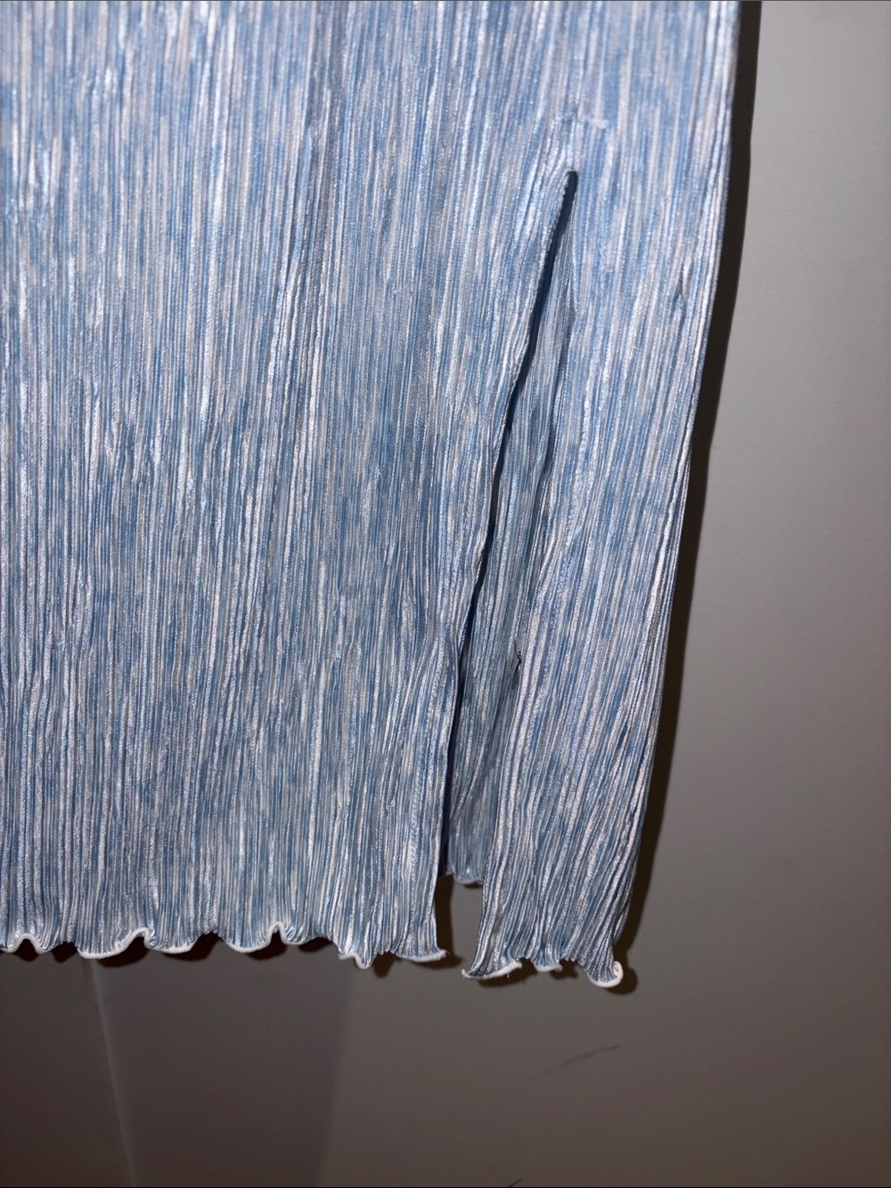 Chelsea28 Light Blue Pleated V-Neck Maxi Dress - Picture 7 of 8